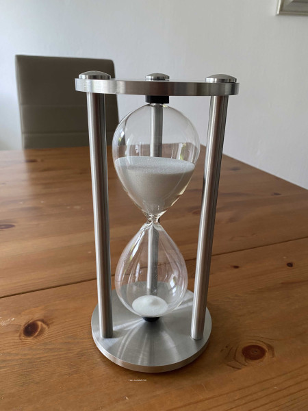 48-Minuten-Sanduhr Einzelfertigung Sonderanfertigung individuell Gehäuse Edelstahl